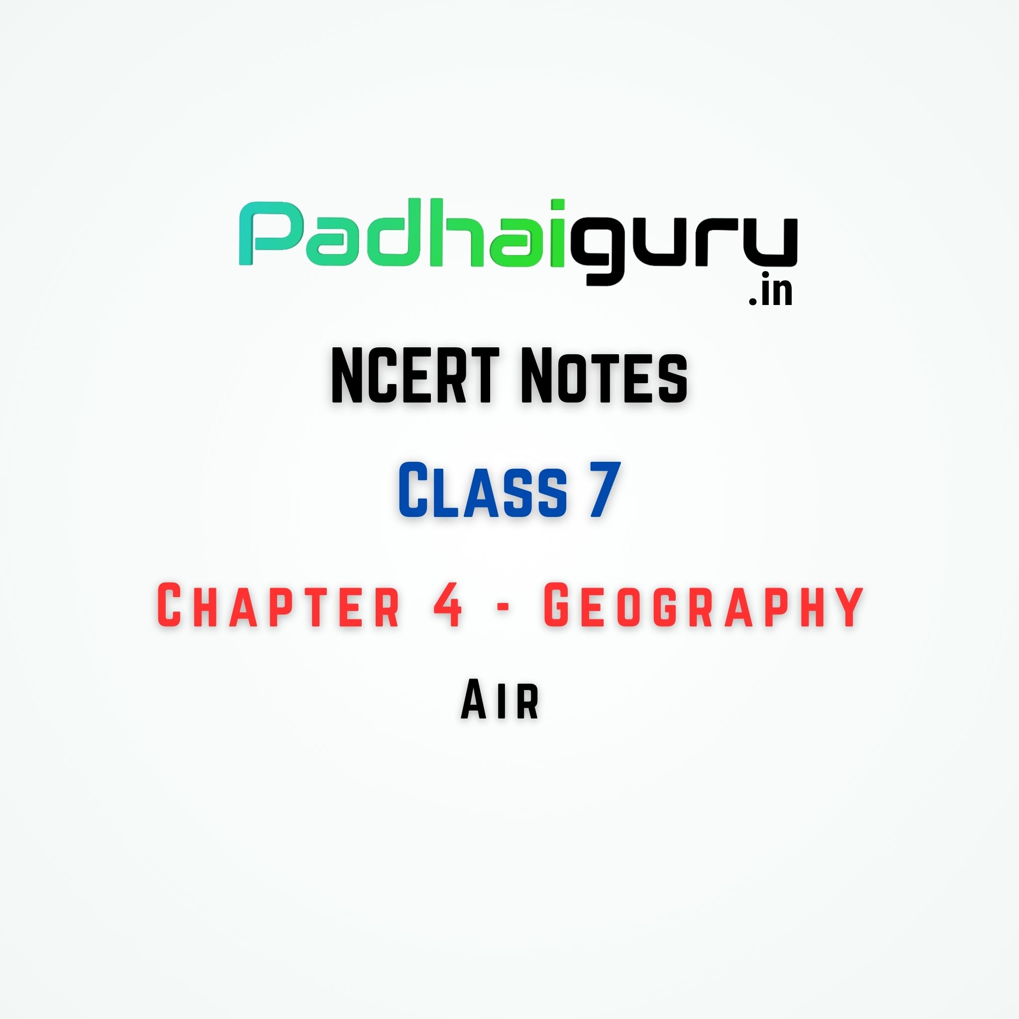 Class 7 Geography Chapter 4 Air