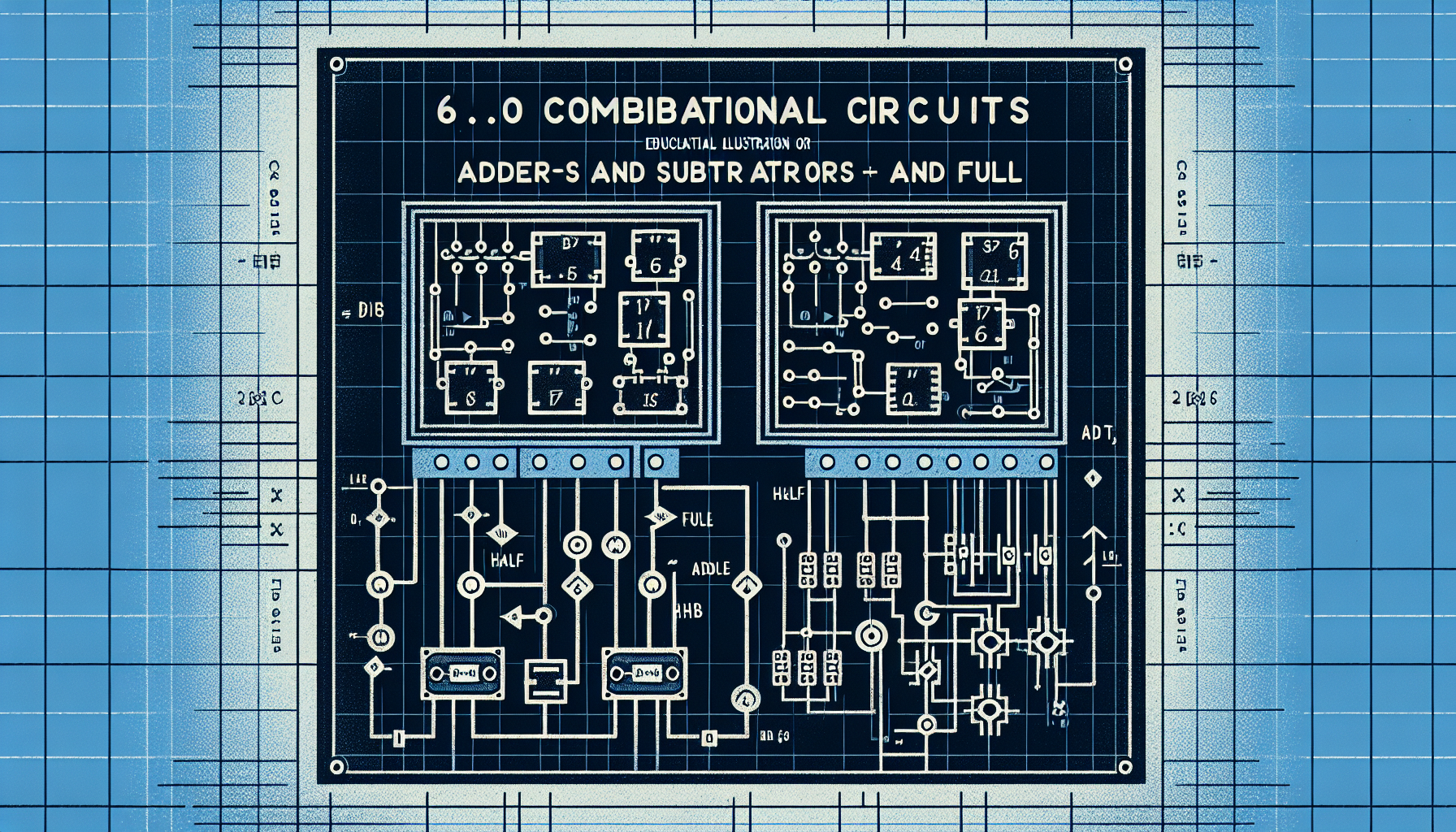 6.0 Combinational Circuits: Adders and Subtractors (Half and Full)